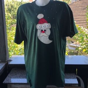 Embroidered vintage Santa Claus T-shirt
